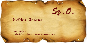 Szőke Oxána névjegykártya